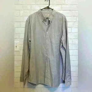 J. Crew Long Sleeve Oxford Gray XXL